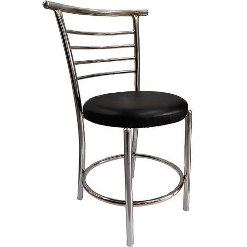 steel chair with black seat