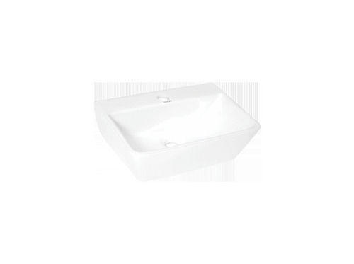 Wash Basin - Ceramic, 405x395x295 mm, Glossy White | Water, Leak, Crack Resistant, Wall Mounted, Easy to Clean, Lightweight