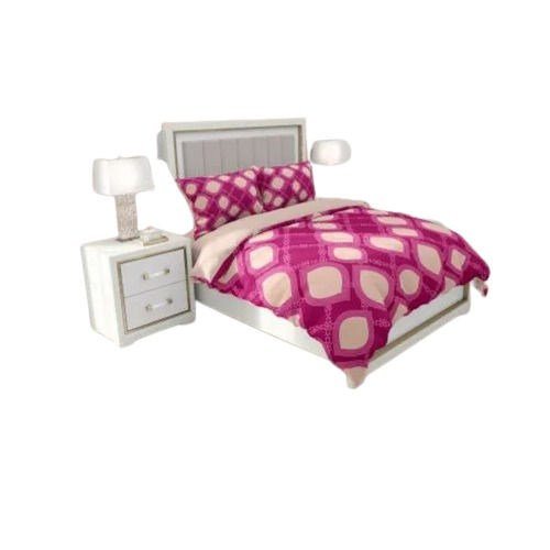 3D Floral Pink Printed Double Bed Sheet