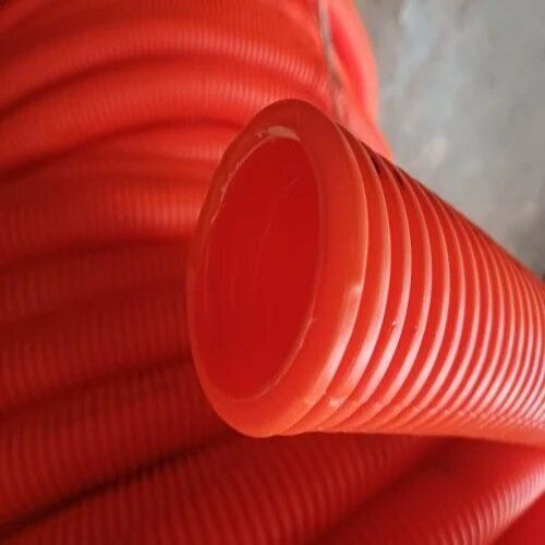 Round Spiral HDPE DWC Pipe For Cable Ducting