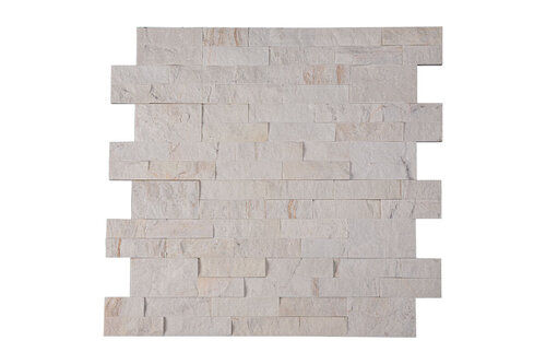 Split Finish Water Resistant Milky White Decorative Marble Stone Wall Panel