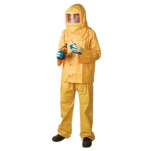 Full Body Protection PVC Cover Suit Colour Yellow with Pant Coat and Hood