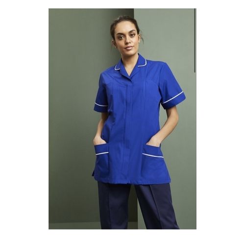 Shorts Sleeves Plain Pattern Hospital Staff Uniform