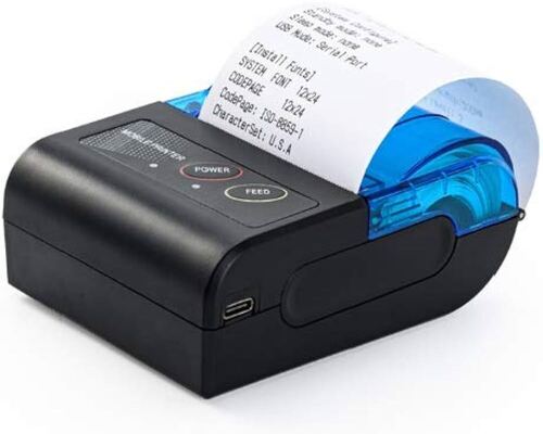 Black Color Light Weight Portable Thermal Printer