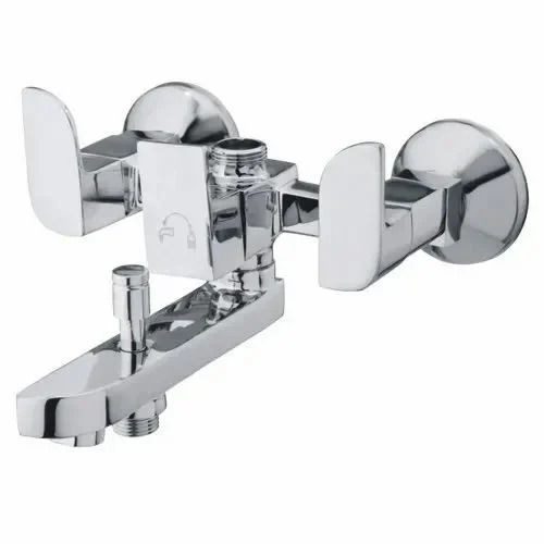 Angle Series Brass Chrome Finish 3 in 1 Wall Mixer Cock