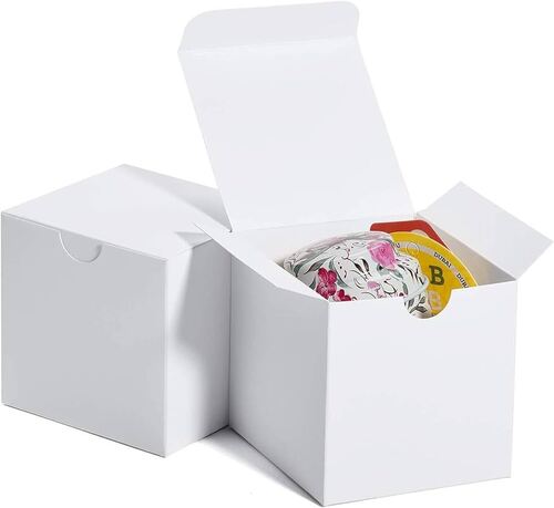 Rectangular Plain White Color Paper Box For Packaging