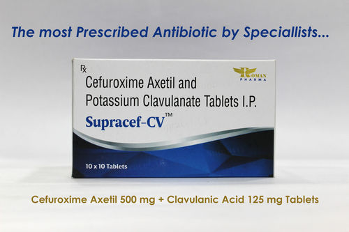 Supracef Cv - Cefuroxime Axetil 500 Mg+ Potassium Clavulante Diluted 125 Mg