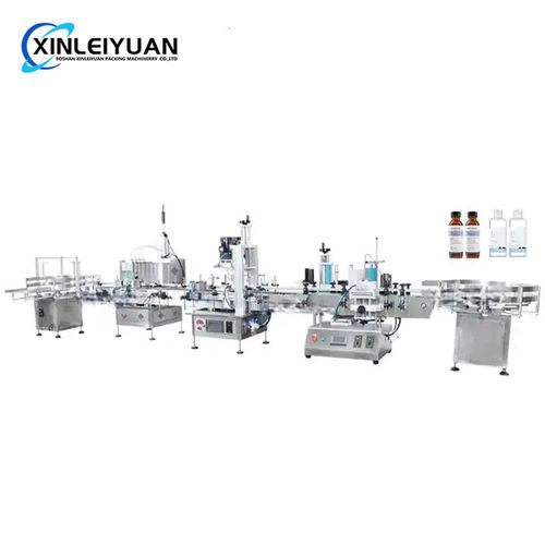 Full Automatic Oil Bottle Filling Capping And Labeling Machine