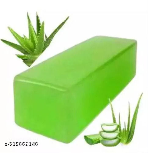 Aloe Vera Soap - Rectangle, Solid, 100gm | Herbal Bath Soap with Aloe Vera & Neem, Green Color