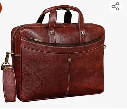 Plain Brown Leather Executive Bags