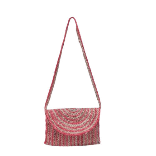 Red And Brown Jute Carry Bags