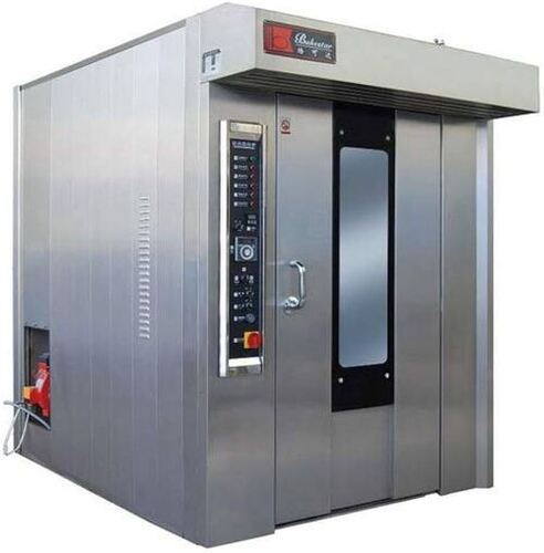 Rotary Rack Oven - Stainless Steel Construction, Standard Size, Silver Color | Energy Efficient, Heavy-Duty, High Efficiency, Shock Resistant