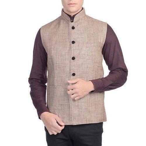 Anti Wrinkle And Comfortable Mens Khadi Jacket