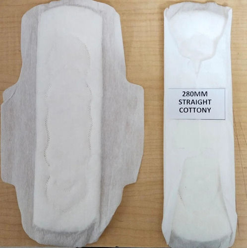 280 Mm White Straight Cottony Sanitary Pads