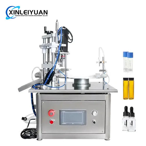 Desktop Essential Oil Monoblock Rotary Automatic 2 In 1 Small Glass Bottle Filling And Capping Machine