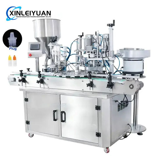 Double Head Honey Makeup Liquid Paste Squeeze Bottles Rotary 4 In 1 Juice Automatic Filling Capping Machine