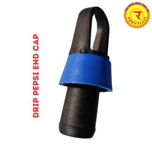 Drip Pepsi End Cap - HDPE Plastic, 16mm Diameter, Black | Durable Hose Connector Set for Efficient Drip Irrigation in Gardens and Agriculture