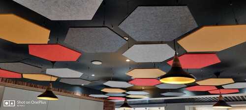 Hexagonal Acoustic Floating Ceiling Panel