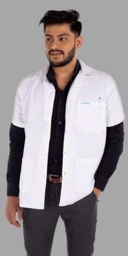 Comfortable Skin Friendly Washable Cotton Half Sleeve Lab Coat