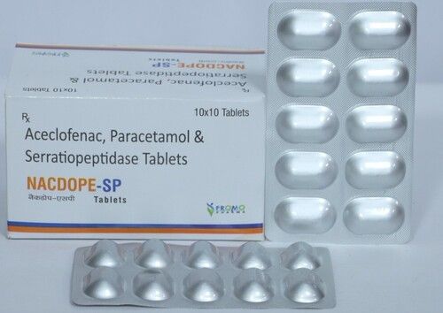 Aceclofenac, Paracetamol And Serratiopeptidase Tablets 10x10 Tablets Blister Pack