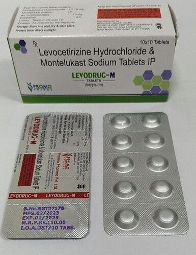 Montelukast Sodium And Levocetrizine Tablets, 10x10 Tablets Blister Pack