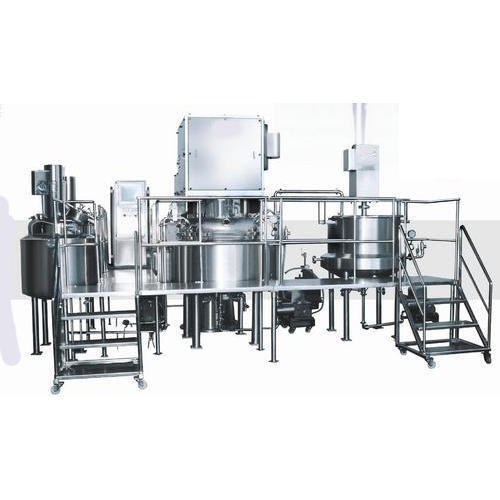 Ointment Cream Manufacturing Plant - Stainless Steel, High Speed, Automatic Emulsion Mixer with Integrated Heating and Hydration Control Features