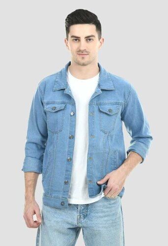 Full Sleeves Casual Wear Mens Denim Jackets