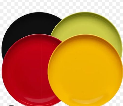 Multi Color Round Shape Plastic Dosa Plate