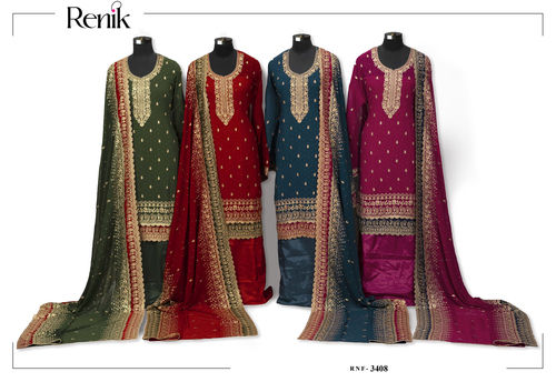 Womens Designer Embroidered Salwar Suit Set