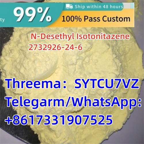 China quality supplier CAS 2732926-24-6 N-Desethyl Isotonitazene WhatsApp:+525
