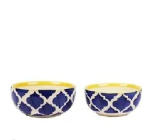 Multi Color Round Shape Printed Pattern Ceramic Soup Bowl