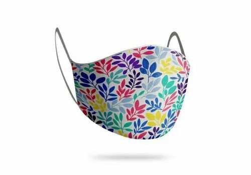 Multi Color Printed Pattern Cotton Face Mask