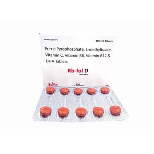 Ferric Pyrophosphate , L- Methylfolate , Vitamin C, Vitamin B6, Vitamin B12 , Dha Tablets