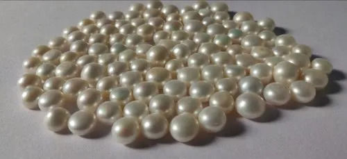 White Color Round Shape Pearl Stone For Astrological Purpose