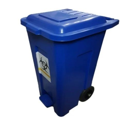 Blue Color 10 Plastic Wheel Dustbin