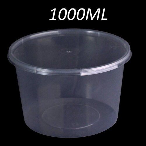 ACE 1000ml Flat Round Container with Lid