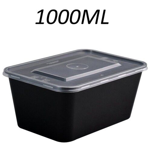 Pp Plain Rectangular Container 1000ml