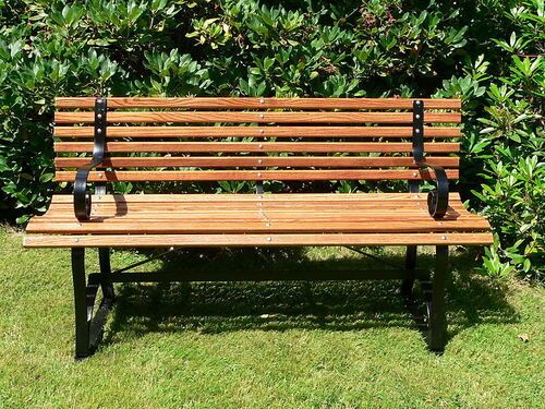 wooden park bench