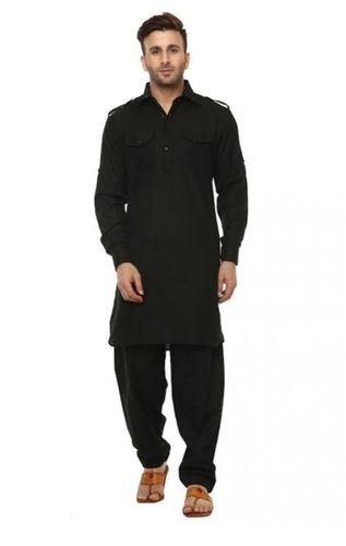 Black Color Mens Pathani Suit