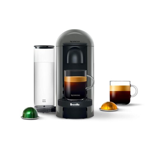 Nespresso Vertuoplus - Plastic, 40 Ounce Water Tank, Matte Black | Single Serve Coffee & Espresso Machine With 4 Cup Sizes, 25 Sec Heat Up, Energy Saving Auto Shut Off, Complimentary Capsule Starter Set