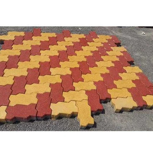 Multi Color Plain Pattern Concrete Glossy Paver Block