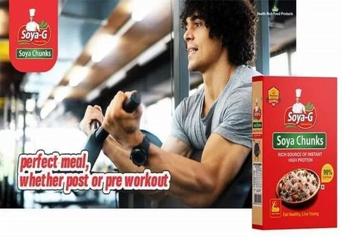 100% Vegetarian Fat Free Soya Chunks For Gym Diet 