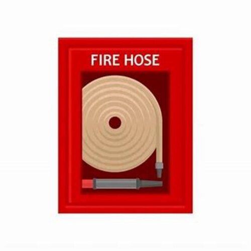 Red Color Square Shape Single Door Fire Hose Box