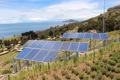 Blue Solar Panel