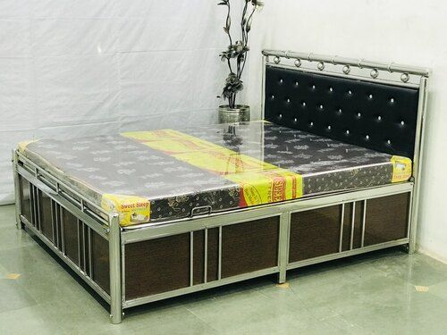 Stainless Steel Single Bed With Storage For Home