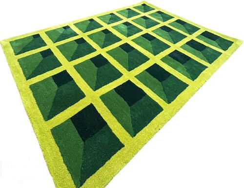 Yellow And Green Color Carpet