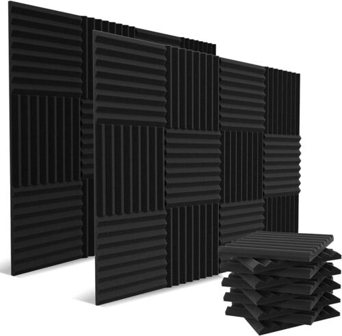 Black Color Square Shape Acoustic Panels For Commercial