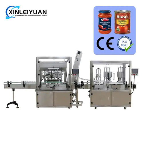 Automatic tomato sauce filler sealing capping and packing production line