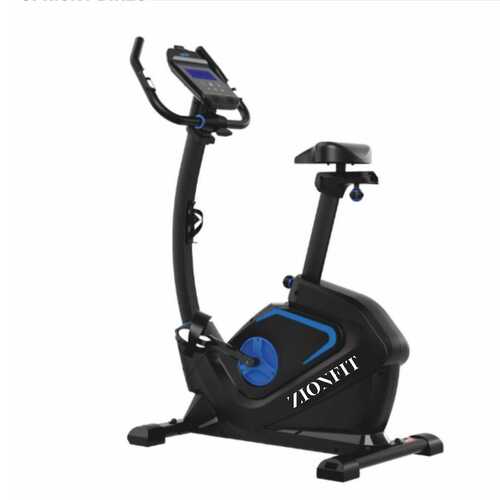 Commercial Upright Bike - Power Generating System, Adjustable Tension Control, Pulse Sensor Hand Grips, Counter Balance Pedals, PU Seat with Adjustable Height, Maximum User Weight 130 Kgs