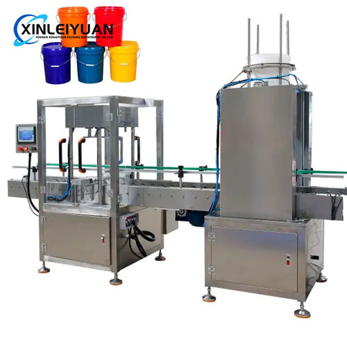 fully automatic sauce paste liquid bucket filling And capping machine